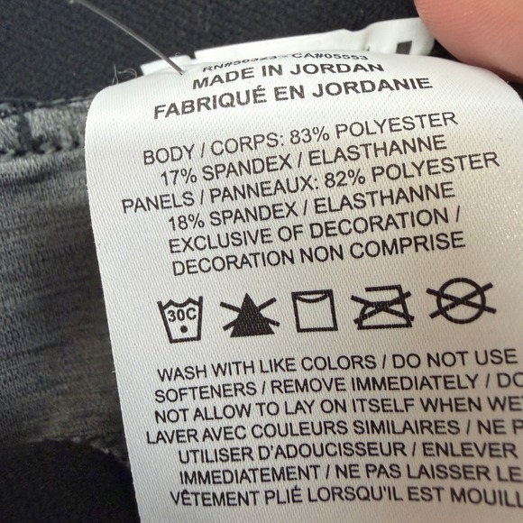 Nike Pro Womens Training Leggings High Rise 7/8 Length Dri Fit Grey L DA0483-011 - Picture 5 of 8